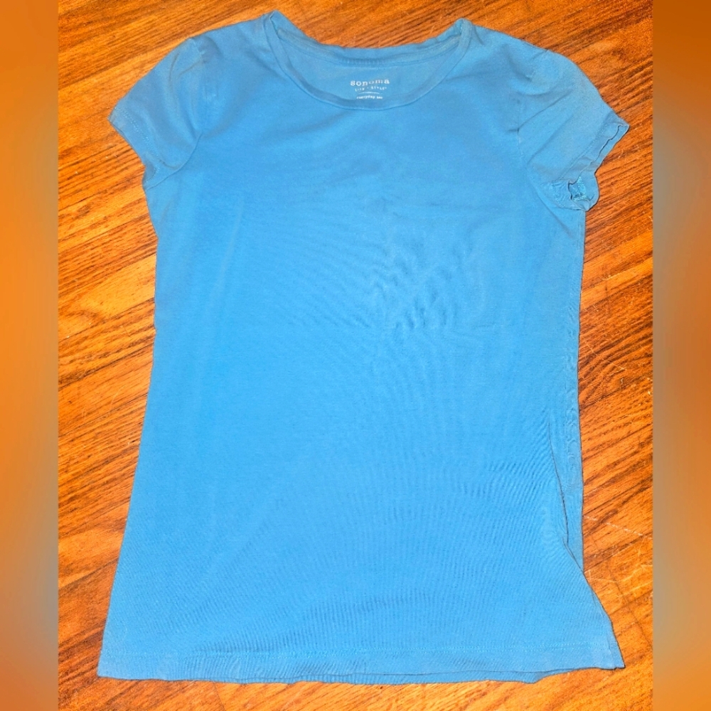 Sonoma Blue Lifestyle Everyday Short Sleeve Tee Shirt Size Small